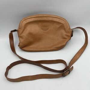 Pelletteria Di Mario Brown Tan Italian Leather‎ Crossbody Bag Zipper Adjustable